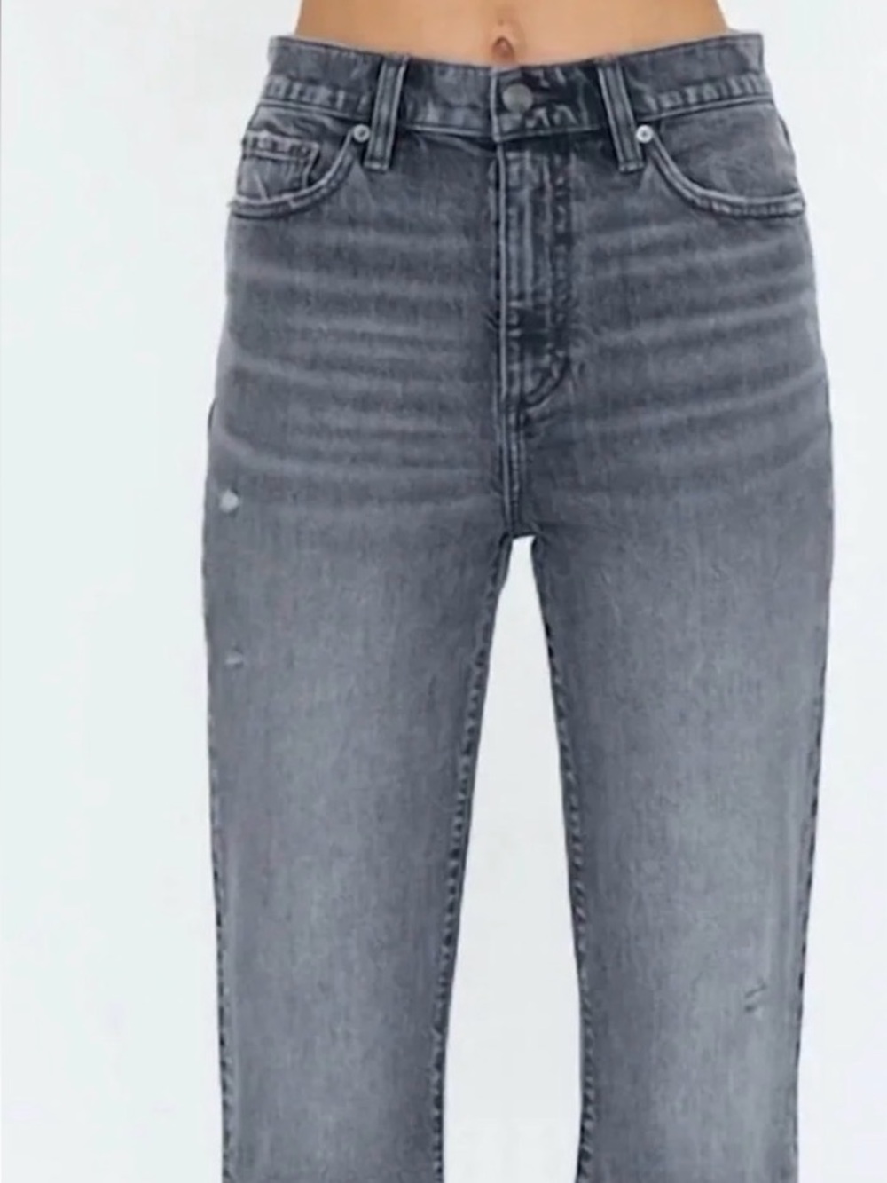 pistola Grey Flare Wide-Leg Jeans